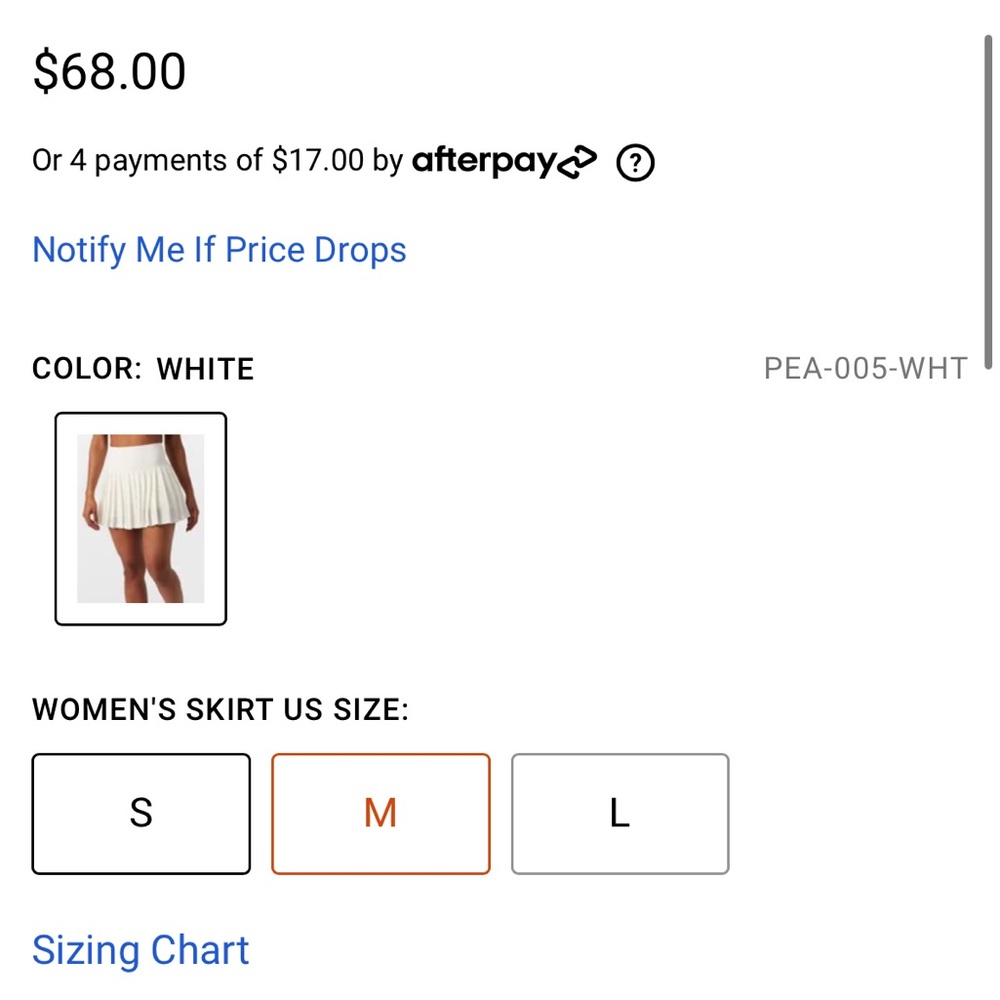 Recess Skort with Pleats, Size S - Picture 6 of 7